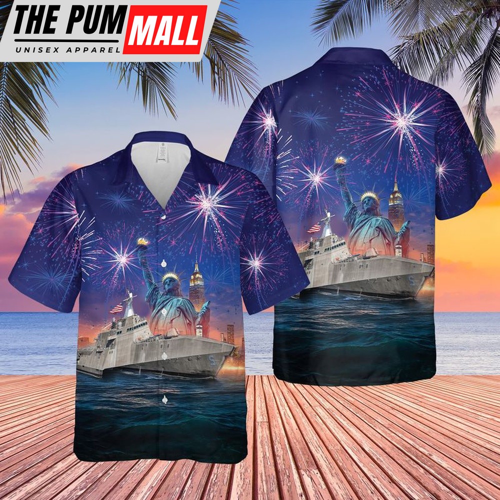 Us Navy Hawaiian Shirt, US Navy USS Independence (LCS-2) Hawaiian Shirt, Military Hawaiian Shirt