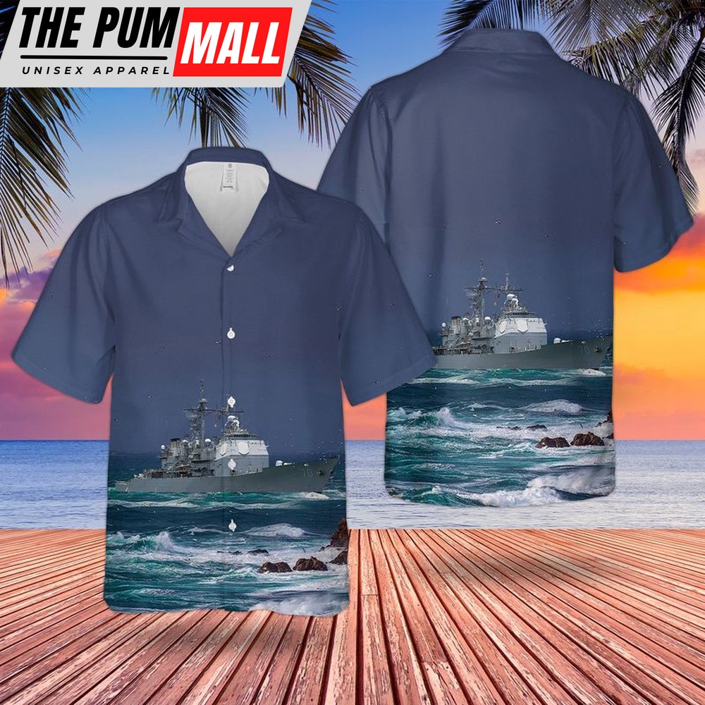 Us Navy Hawaiian Shirt, US Navy USS Lake Erie (CG-70) Hawaiian Shirt, Military Hawaiian Shirt