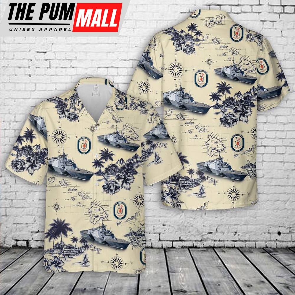 Us Navy Hawaiian Shirt, US Navy USS (LCS-1) Hawaiian Shirt, Military Hawaiian Shirt