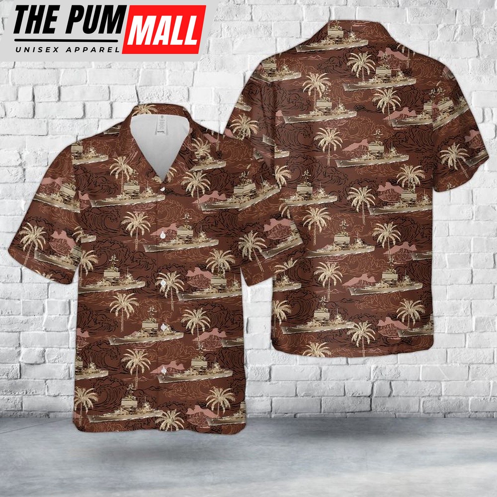 Us Navy Hawaiian Shirt, US Navy USS Long Beach (CLGN-160CGN-160CGN-9) Hawaiian Shirt, Military Hawaiian Shirt
