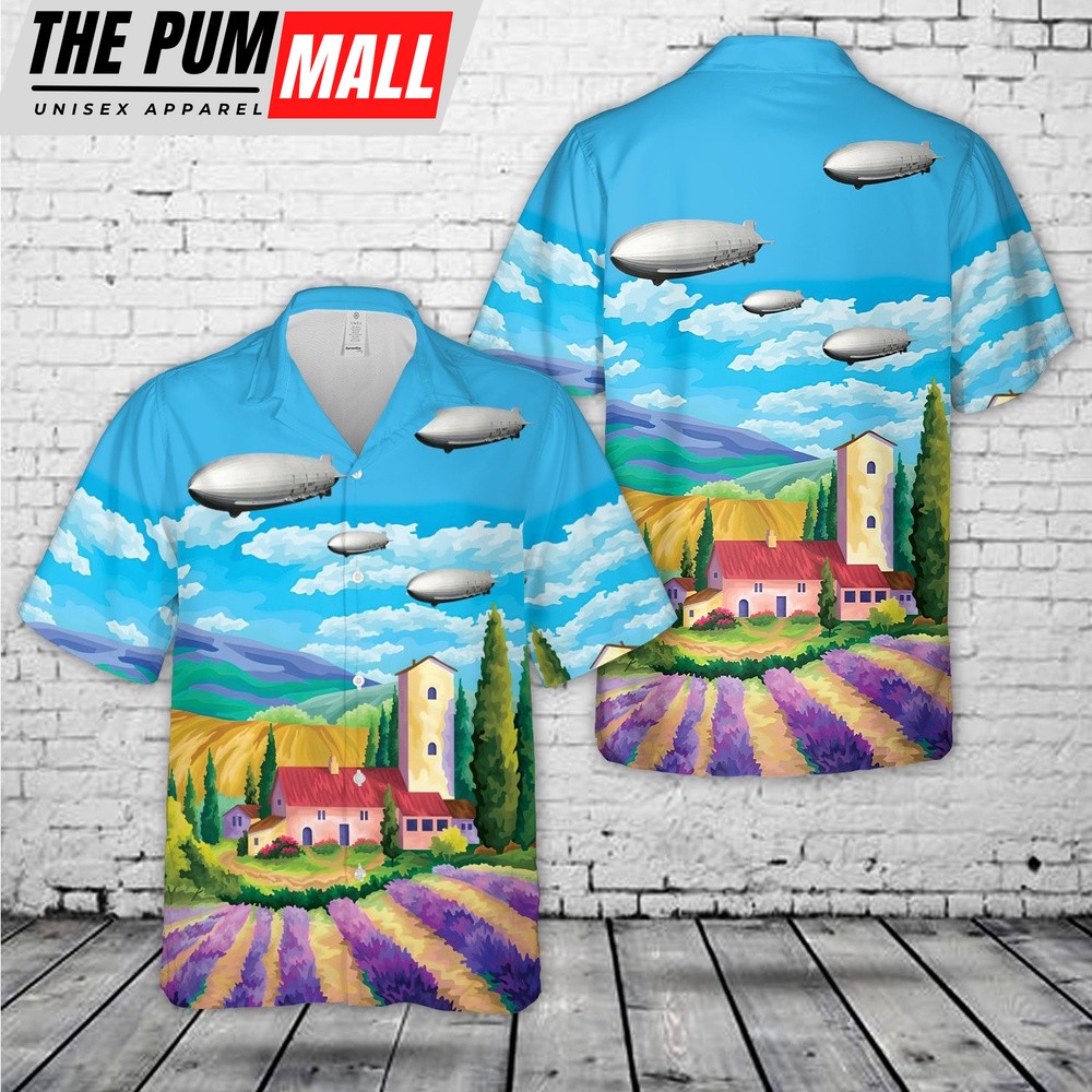 Us Navy Hawaiian Shirt, US Navy USS Macon (ZRS-5) Airship Hawaiian Shirt, Military Hawaiian Shirt