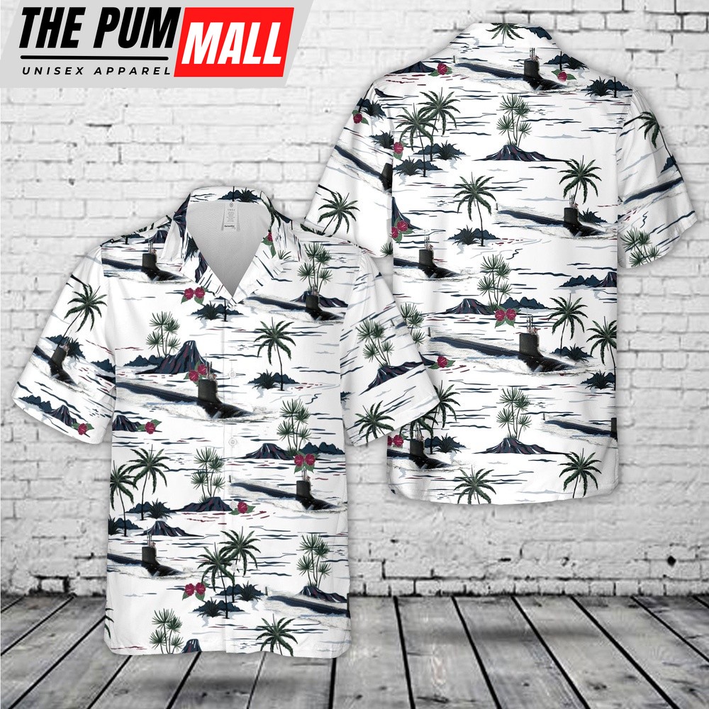 Us Navy Hawaiian Shirt, US Navy USS Missouri (SSN-780) Hawaiian Shirt, Military Hawaiian Shirt