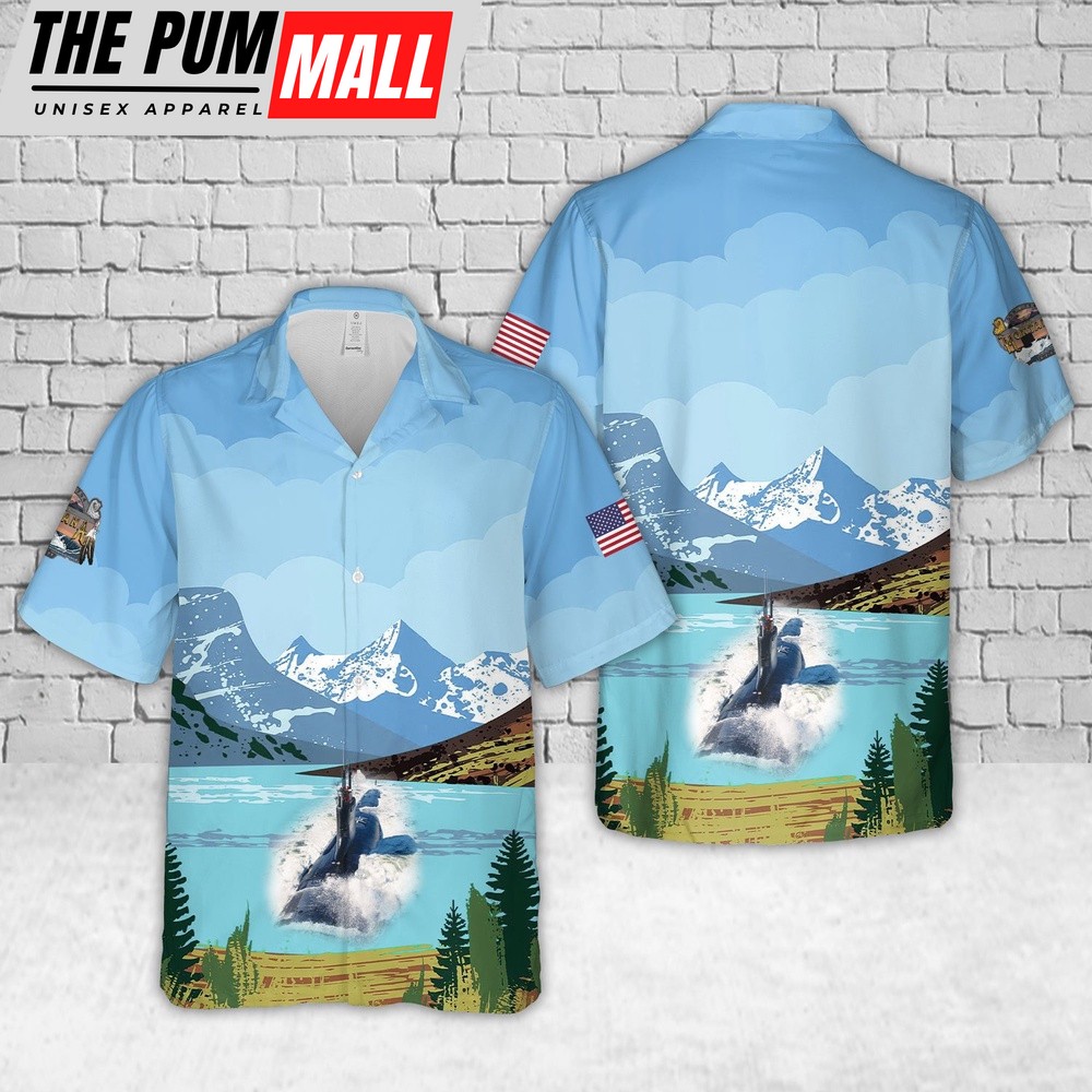 Us Navy Hawaiian Shirt, US Navy USS Montana (SSN-794) Hawaiian Shirt, Military Hawaiian Shirt