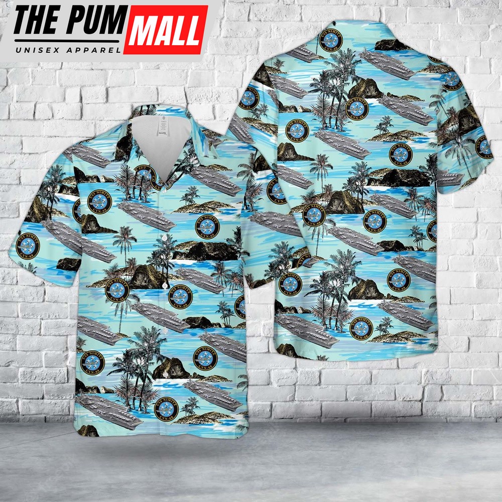 Us Navy Hawaiian Shirt, US Navy USS Nimitz (CVN-68) Hawaiian Shirt, Military Hawaiian Shirt
