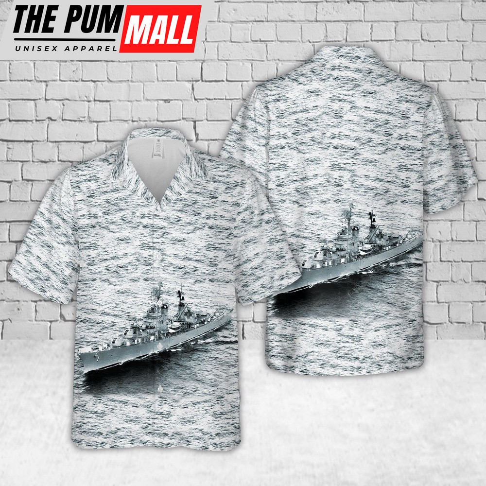 Us Navy Hawaiian Shirt, US Navy USS Norfolk (DL-1) Hawaiian Shirt, Military Hawaiian Shirt