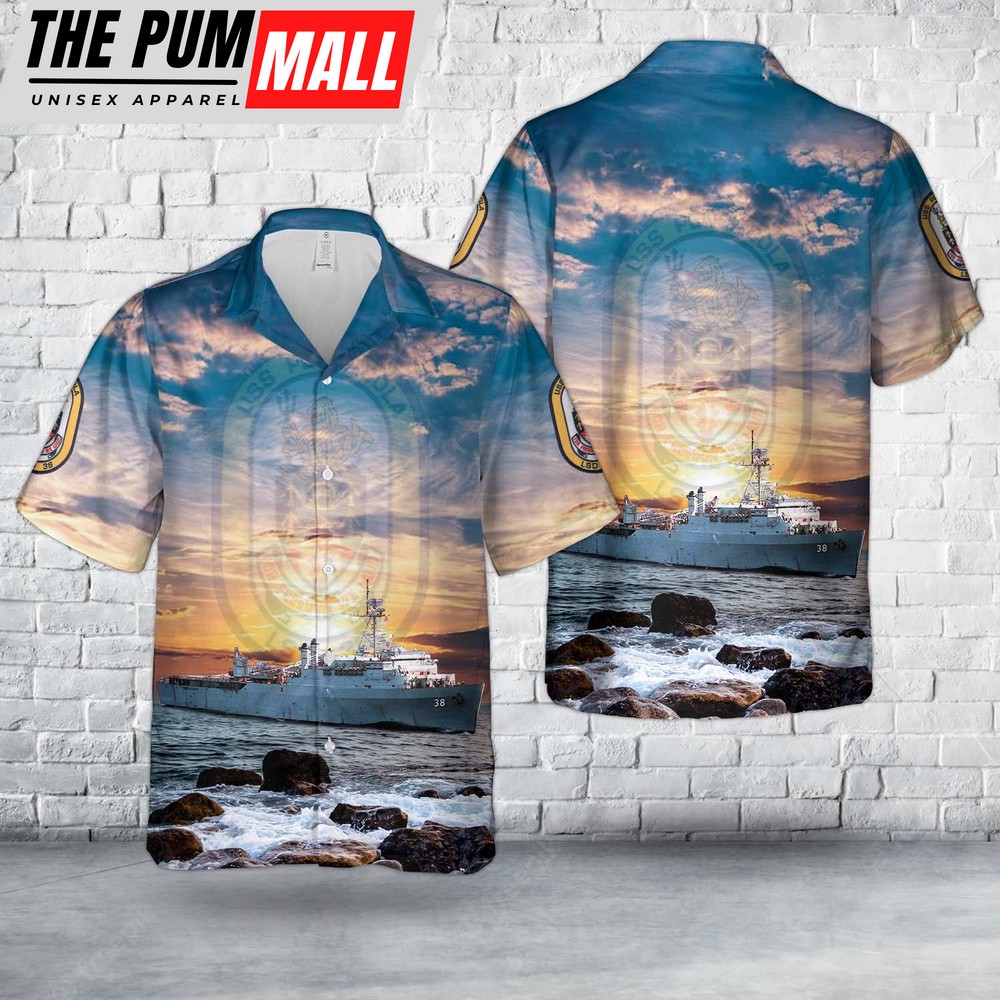 Us Navy Hawaiian Shirt, US Navy USS Pensacola (LSD-38) Hawaiian Shirt, Military Hawaiian Shirt