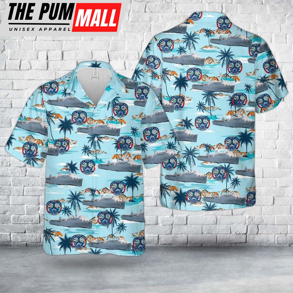 Us Navy Hawaiian Shirt, US Navy USS Portland (LSD-37) Hawaiian Shirt, Military Hawaiian Shirt