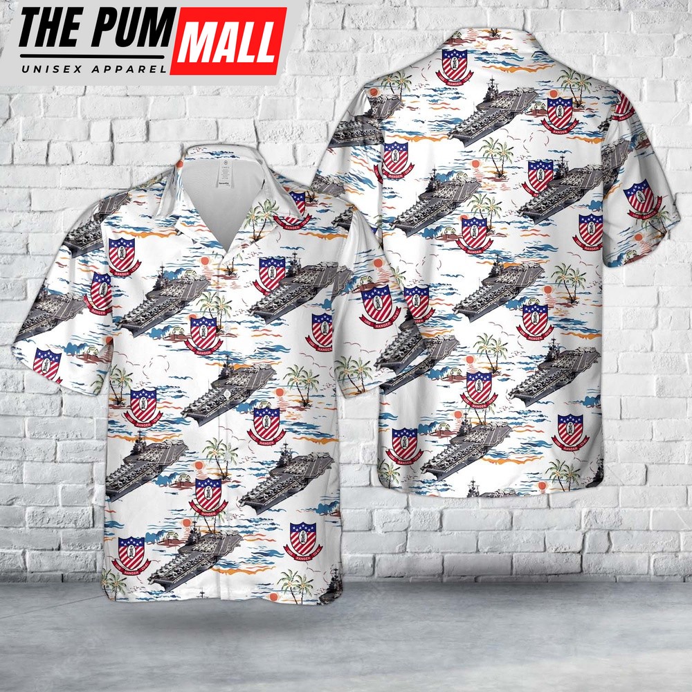 Us Navy Hawaiian Shirt, US Navy USS Ranger (CVCVA-61) Hawaiian Shirt, Military Hawaiian Shirt