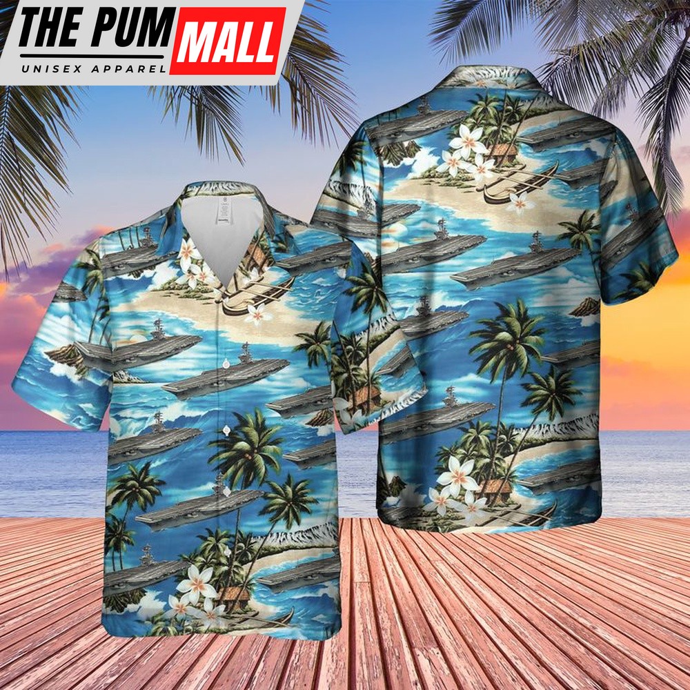 Us Navy Hawaiian Shirt, US Navy USS Ronald Reagan (CVN 76) Hawaiian Shirt, Military Hawaiian Shirt