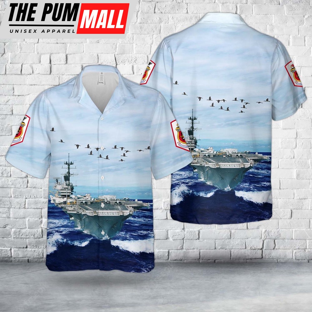 Us Navy Hawaiian Shirt, US Navy USS Saratoga (CVCVACVB-60) Hawaiian Shirt, Military Hawaiian Shirt