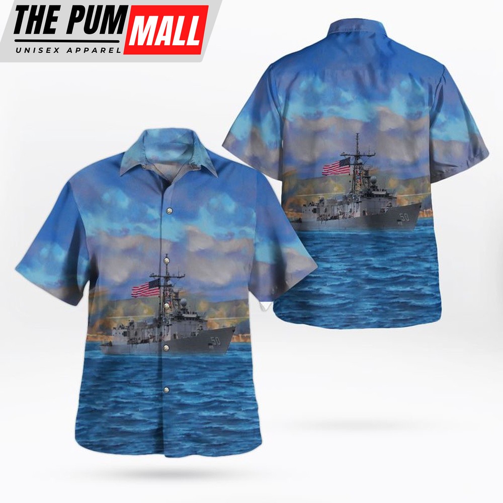 Us Navy Hawaiian Shirt, US Navy, USS Taylor (DD-468) Hawaiian Shirt, Military Hawaiian Shirt