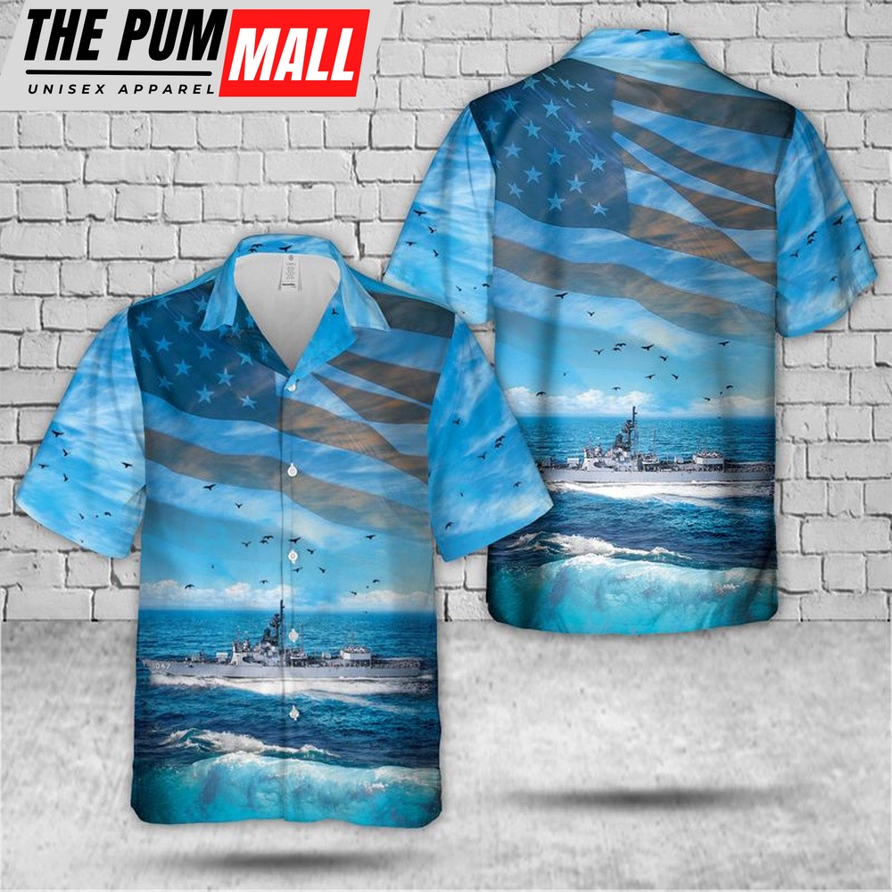 Us Navy Hawaiian Shirt, US Navy USS Voge (FF-1047) Hawaiian Shirt, Military Hawaiian Shirt
