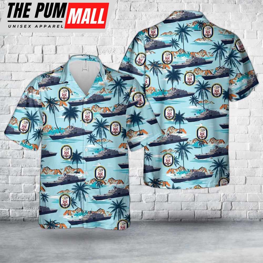 Us Navy Hawaiian Shirt, US Navy USS Wichita (LCS-13) Freedom-class littoral combat ship Hawaiian Shirt, Military Hawaiian Shirt