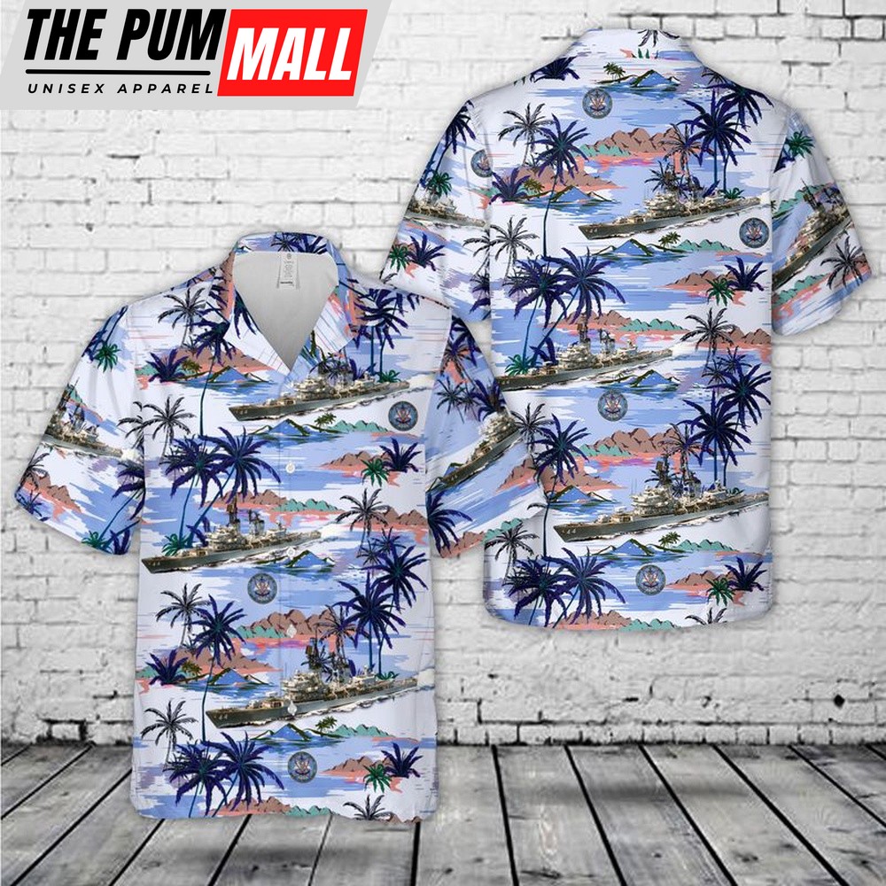 Us Navy Hawaiian Shirt, US Navy USS William V. Pratt (DDG-44) Hawaiian Shirt, Military Hawaiian Shirt