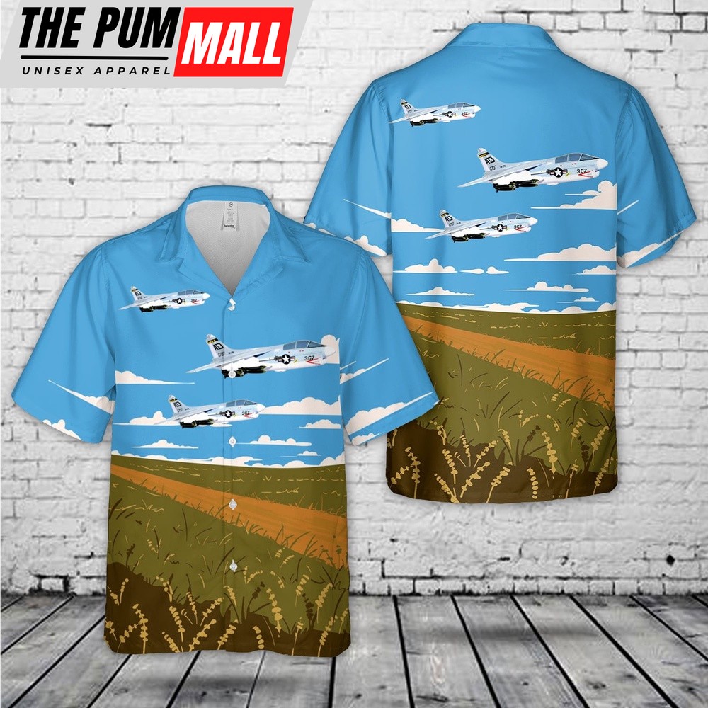 Us Navy Hawaiian Shirt, US Navy Va-174 Hellrazors (1980) Ta-7c Hawaiian Shirt, Military Hawaiian Shirt