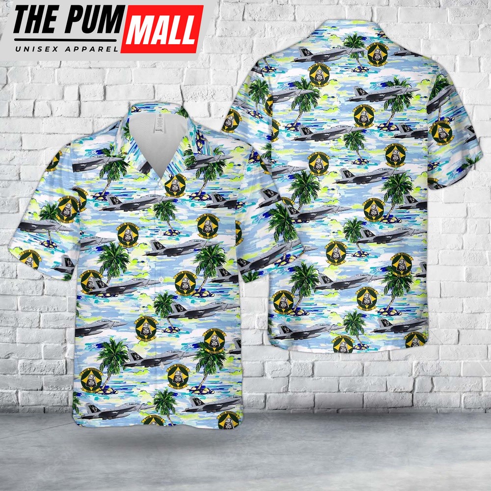 Us Navy Hawaiian Shirt, US Navy VAQ-209 Star Warriors Boeing EA-18G Growler Vader Hawaiian Shirt, Military Hawaiian Shirt