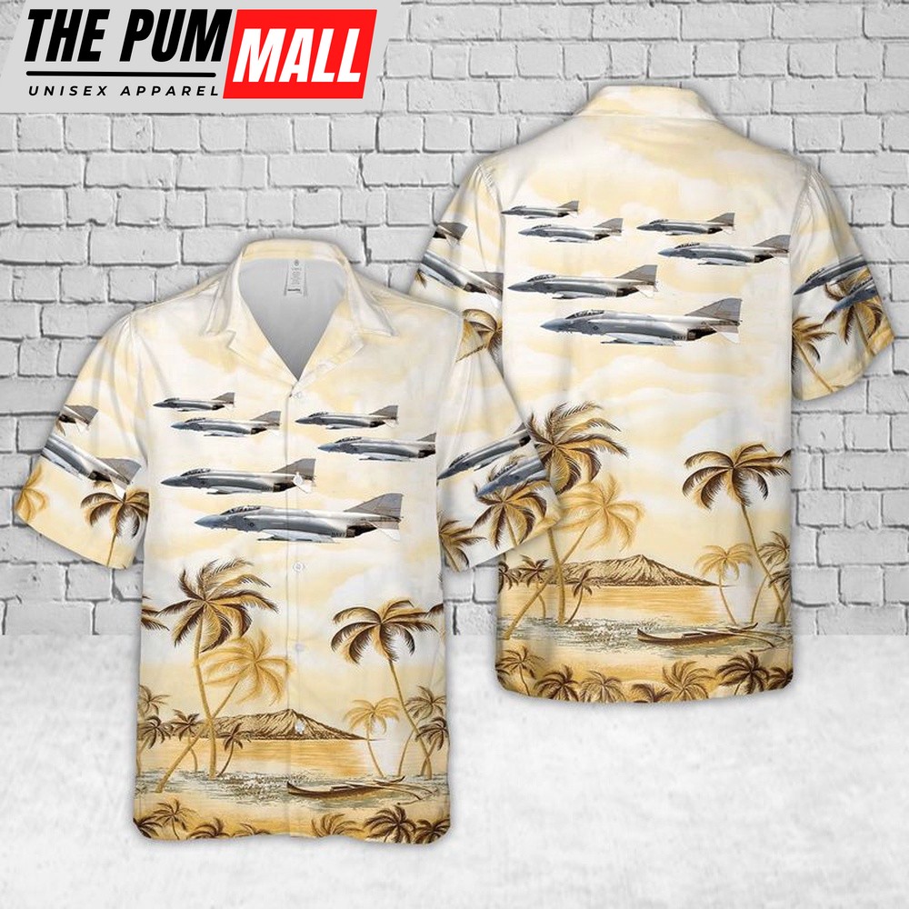 Us Navy Hawaiian Shirt, U.S Navy VC-7 McDonnell Douglas F-4 Phantom II Hawaiian Shirt, Military Hawaiian Shirt