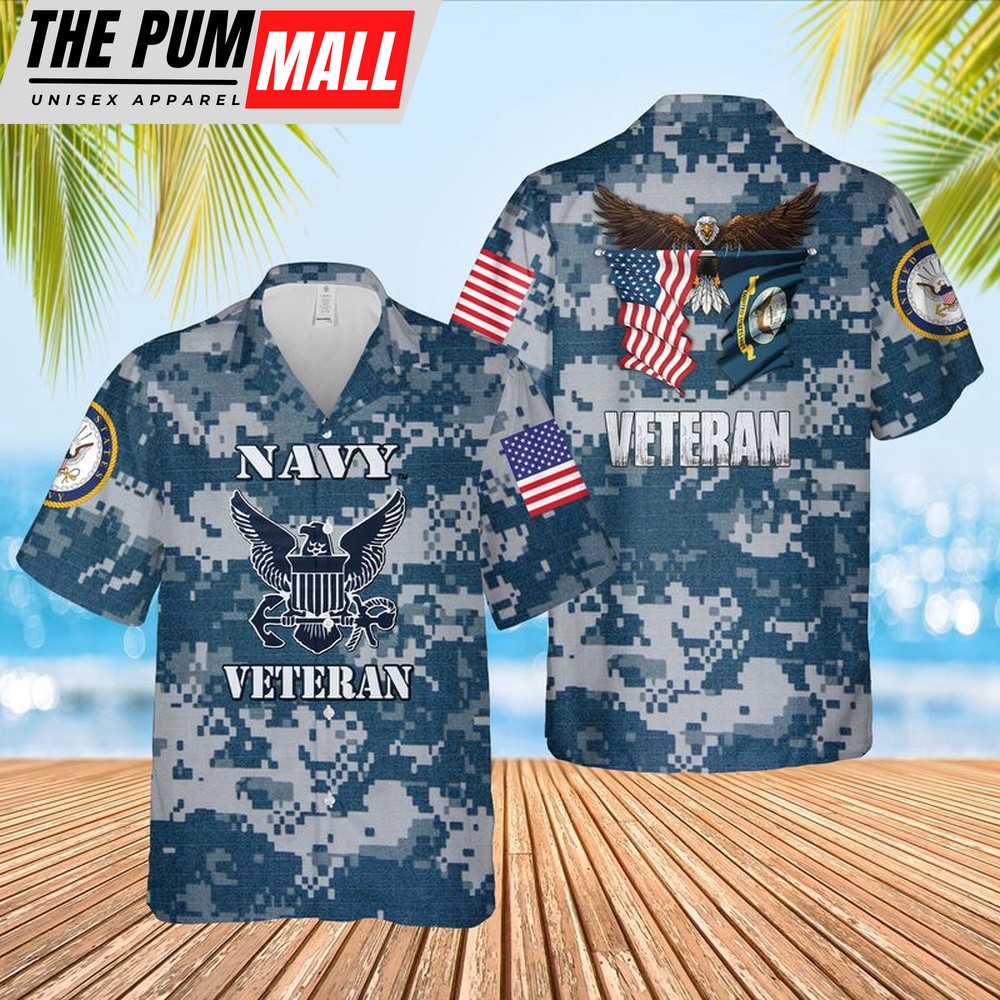 Us Navy Hawaiian Shirt, US Navy Veteran Hawaiian Shirt, Military Hawaiian Shirt