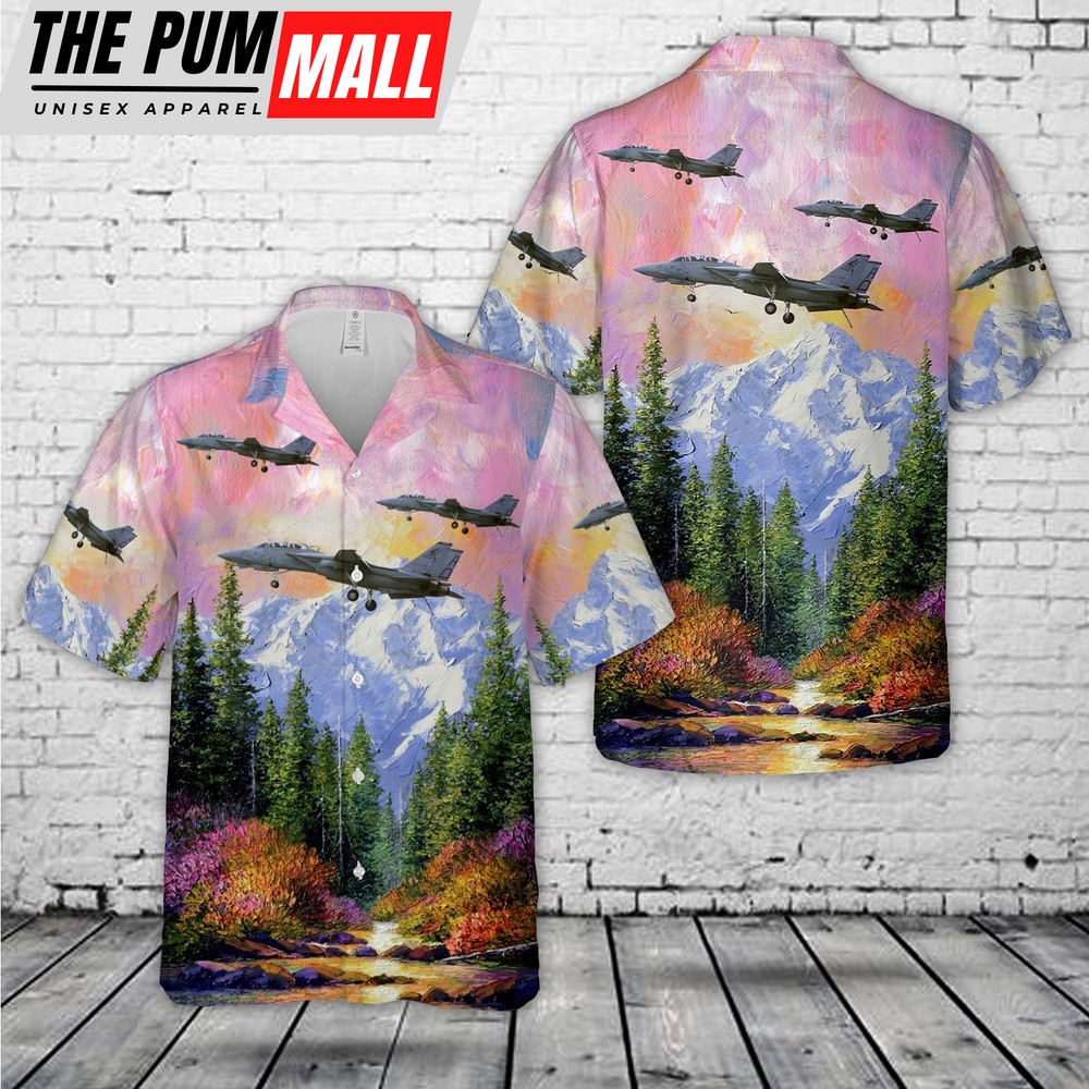 Us Navy Hawaiian Shirt, US Navy VF-101 Grim Reapers Grumman F-14B Tomcat Hawaiian Shirt, Military Hawaiian Shirt