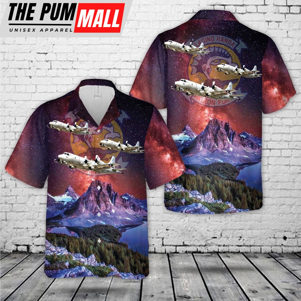 Us Navy Hawaiian Shirt, US Navy VP-40 P-3C Fighting Marlins Hawaiian Shirt, Military Hawaiian Shirt