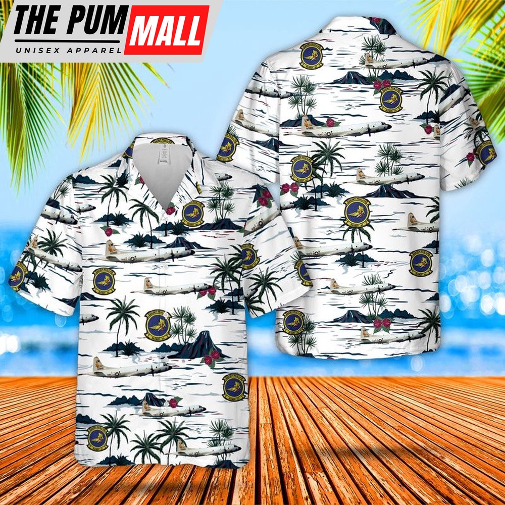 Us Navy Hawaiian Shirt, US Navy VP-44 (1951-1991) Lockheed P-3C Orion Hawaiian Shirt, Military Hawaiian Shirt