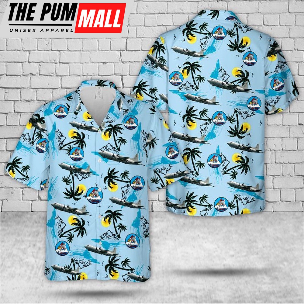 Us Navy Hawaiian Shirt, US Navy VP-45 Pelicans P-3C Hawaiian Shirt, Military Hawaiian Shirt
