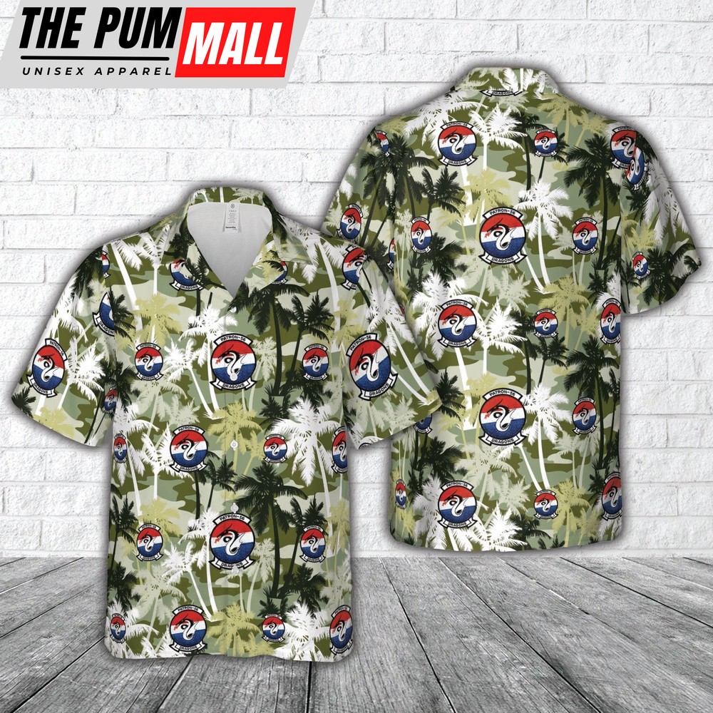 Us Navy Hawaiian Shirt, US Navy VP-56 Dragons Lockheed P-3C Orion Hawaiian Shirt, Military Hawaiian Shirt
