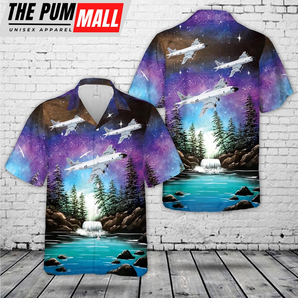 Us Navy Hawaiian Shirt, US Navy VP-66 P-3A Orion, VP-66 Liberty Bells (1984) Hawaiian Shirt, Military Hawaiian Shirt