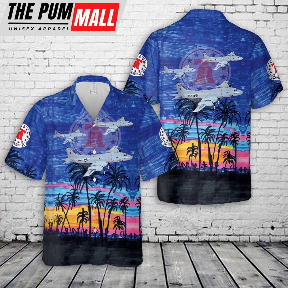 Us Navy Hawaiian Shirt, US Navy VP-66 P-3C Orion Liberty Bells Hawaiian Shirt, Military Hawaiian Shirt