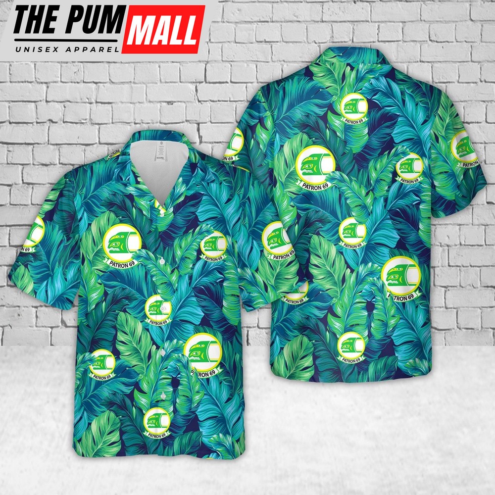Us Navy Hawaiian Shirt, US Navy VP-69 Totems Hawaiian Shirt, Military Hawaiian Shirt