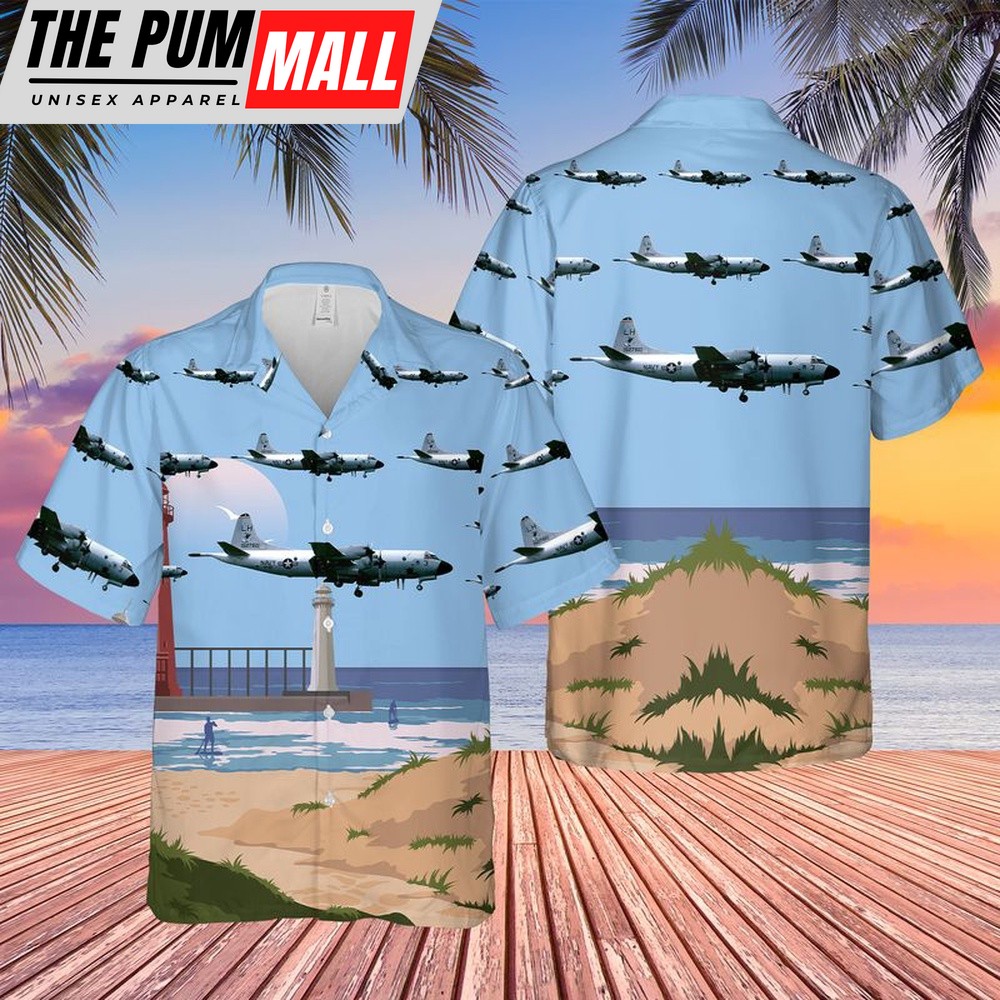 Us Navy Hawaiian Shirt, US Navy VP-93 Executioners P-3B Hawaiian Shirt, Military Hawaiian Shirt