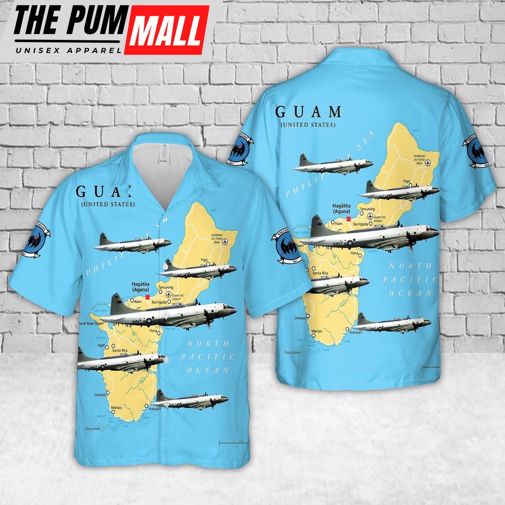 Us Navy Hawaiian Shirt, US Navy VQ-1 Squadron EP-3E Hawaiian Shirt, Military Hawaiian Shirt