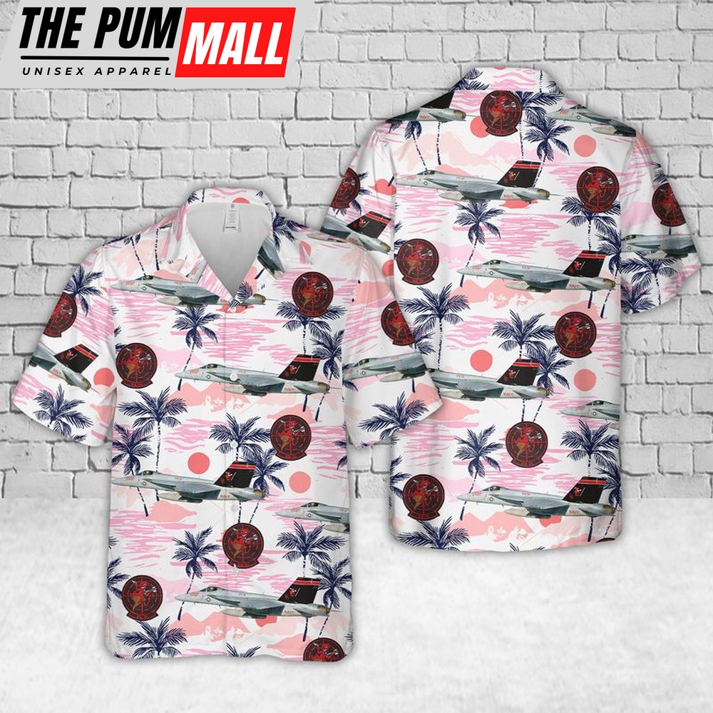 Us Navy Hawaiian Shirt, US Navy VX-31 Dust Devils FA-18E Super Hornet Hawaiian Shirt, Military Hawaiian Shirt
