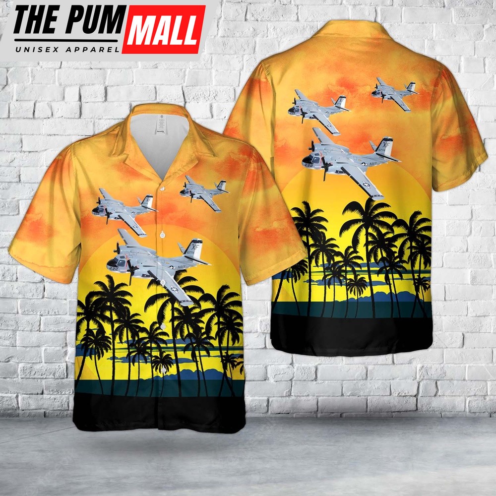 Us Navy Hawaiian Shirt, US Navy VX-4 Evaluators C-1A Hawaiian Shirt, Military Hawaiian Shirt