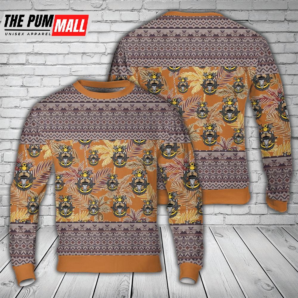 US Navy Master Chief goat skull anchor Christmas Sweater Gift For Christmas