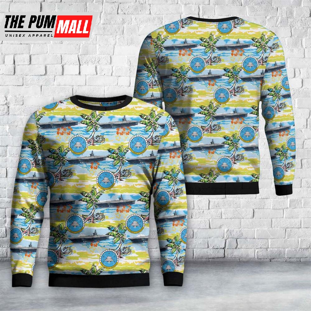 US Navy USS Dwight D. Eisenhower (CVN-69) Christmas Sweater Gift For Christmas