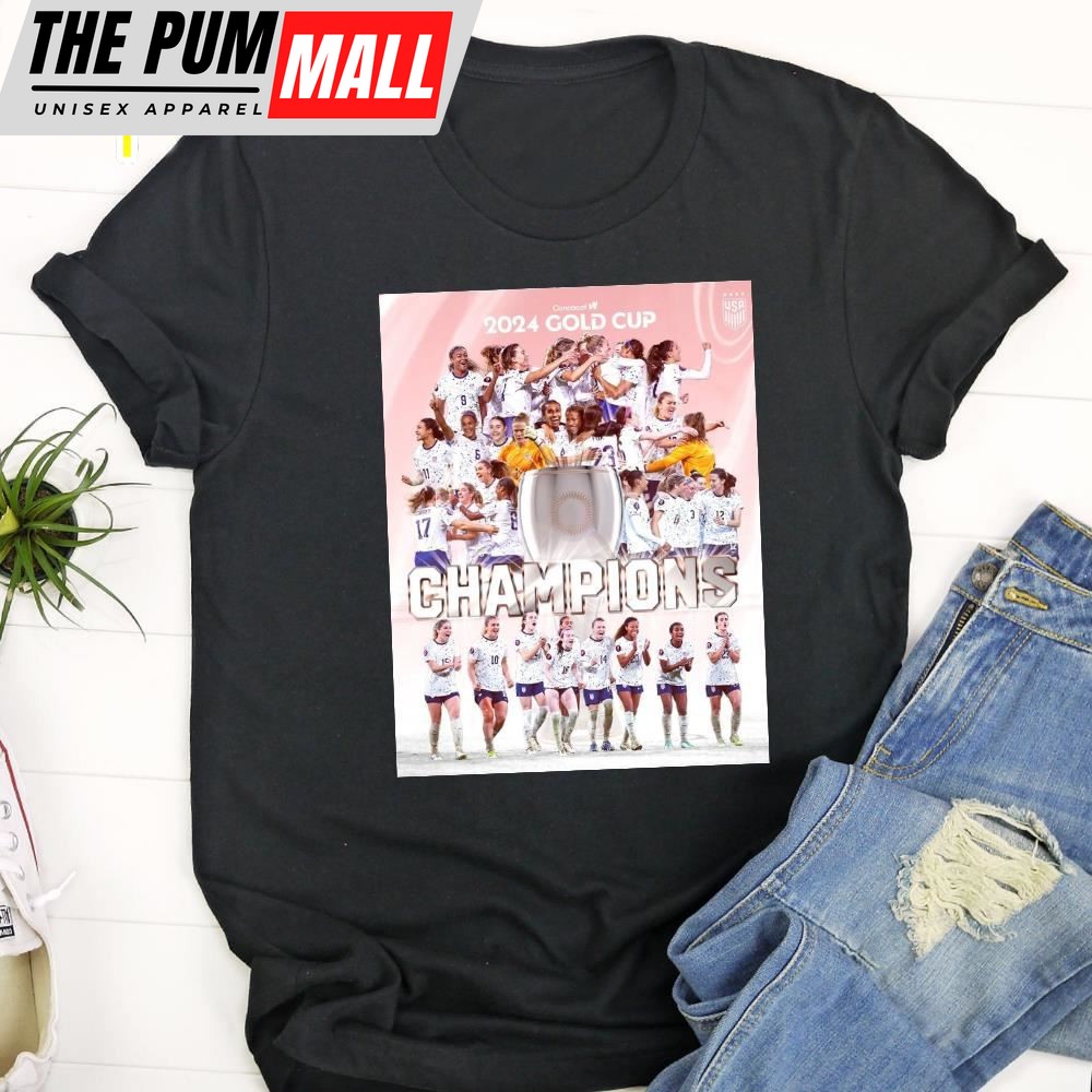 U.S. Womens National Soccer Team Concacaf W 2025 Gold Cup Champions Poster T-shirt