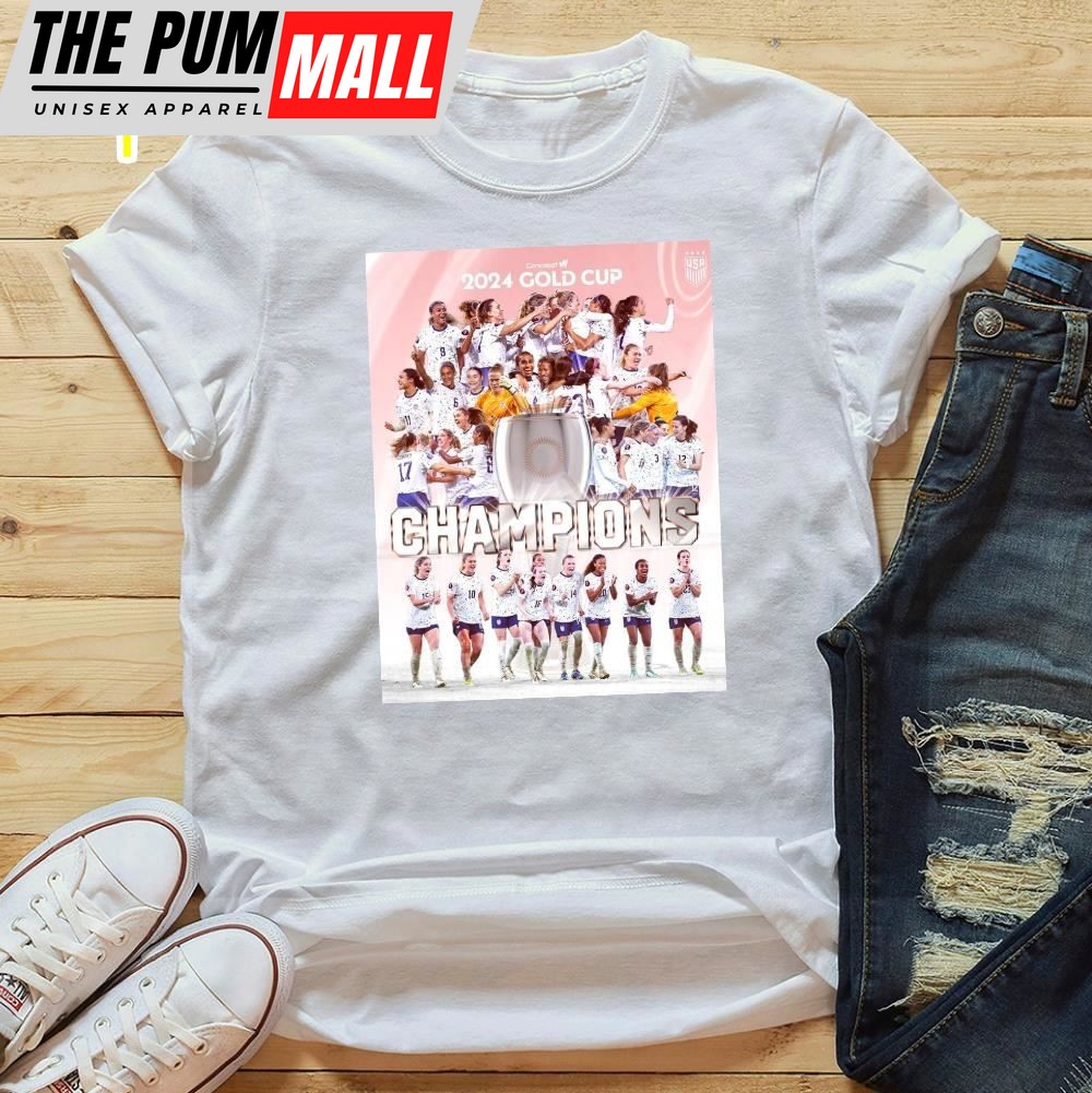 U.S. Womens National Soccer Team Concacaf W 2025 Gold Cup Champions Poster Unisex T-shirt