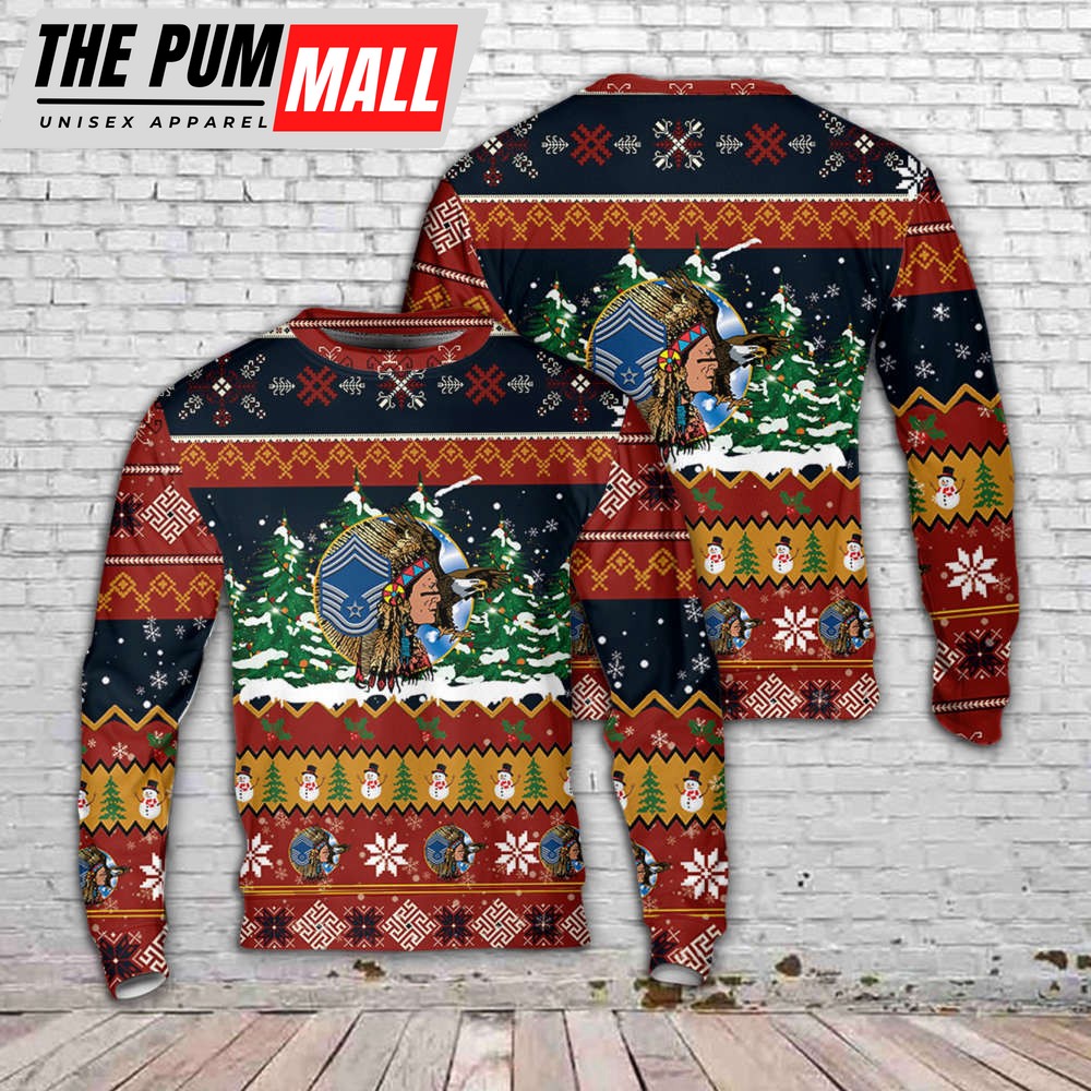 Usaf Chief Head – Chief Master Sergeant Of The Air Force Christmas Sweater
