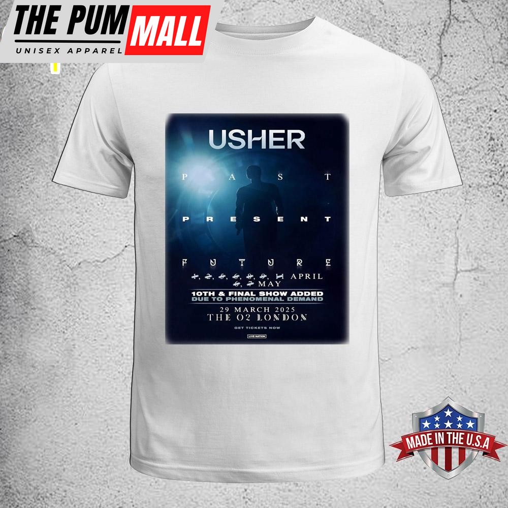 Usher Past Present Future 2025 Uk Tour London Poster Unisex T-Shirt
