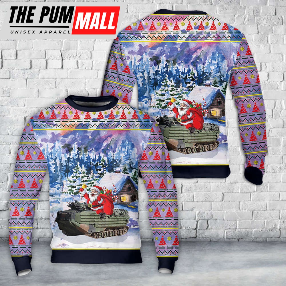 USMC AAV Christmas Sweater: Santa Claus Design