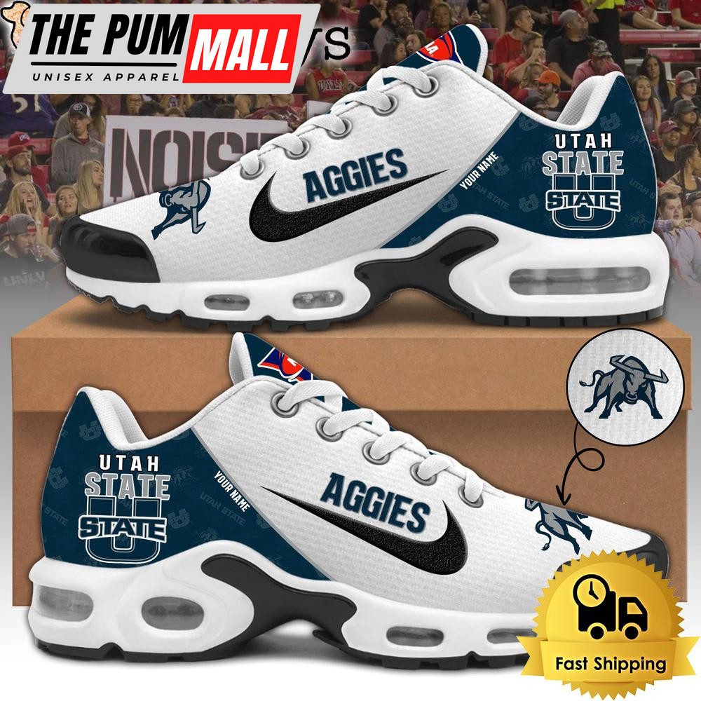 Utah State Aggies Football Mascot Symbol Custom Air Max Plus Shoes