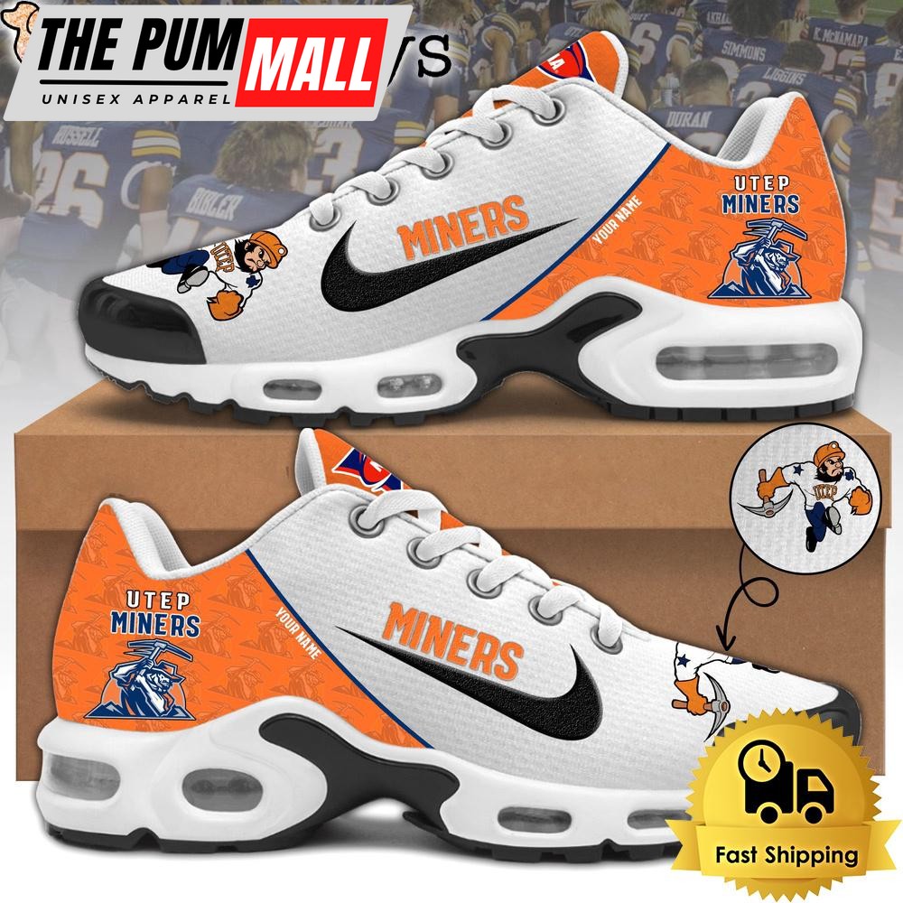 Utep Miners Football Mascot Symbol Custom Air Max Plus Shoes
