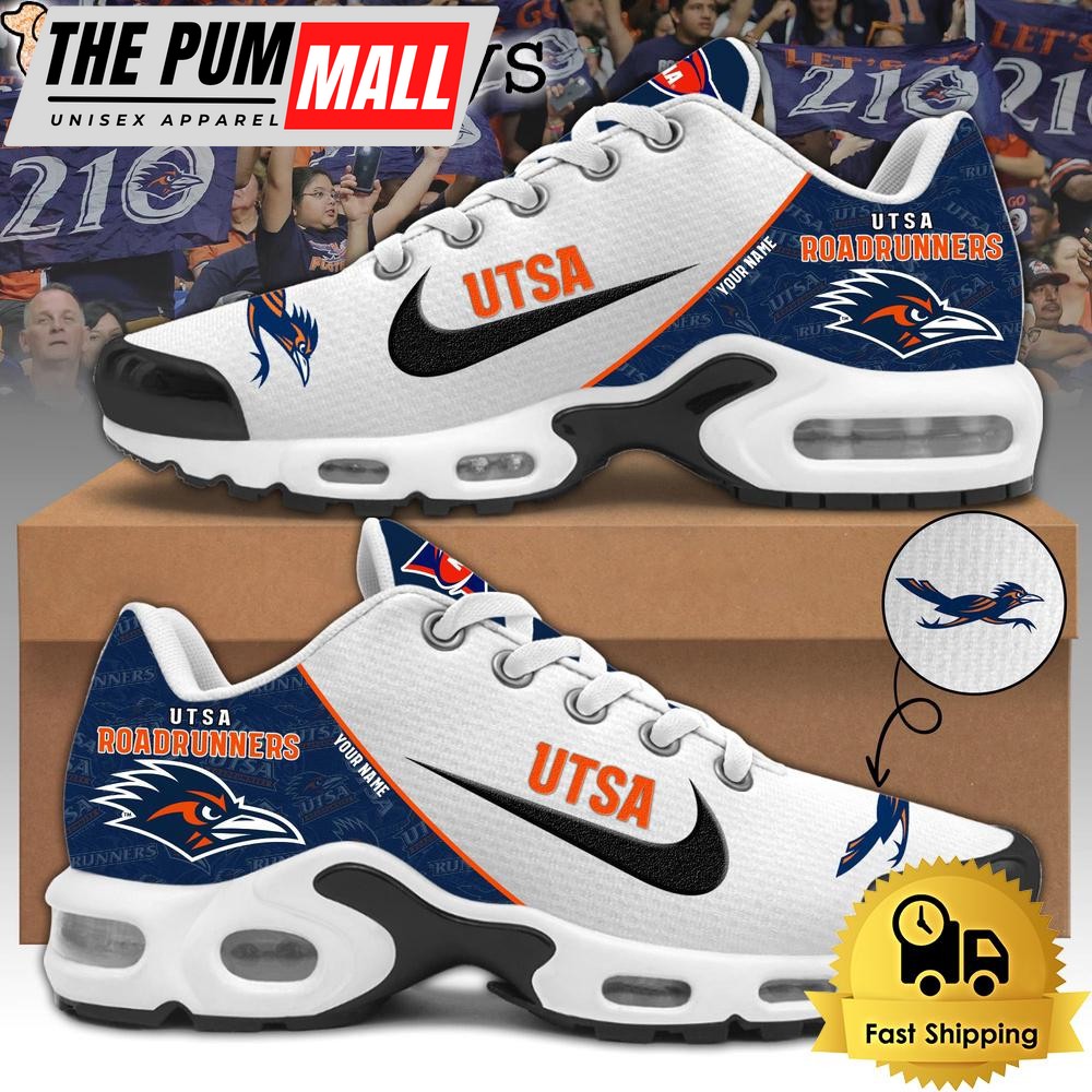 Utsa Roadrunners Football Mascot Symbol Custom Air Max Plus Shoes
