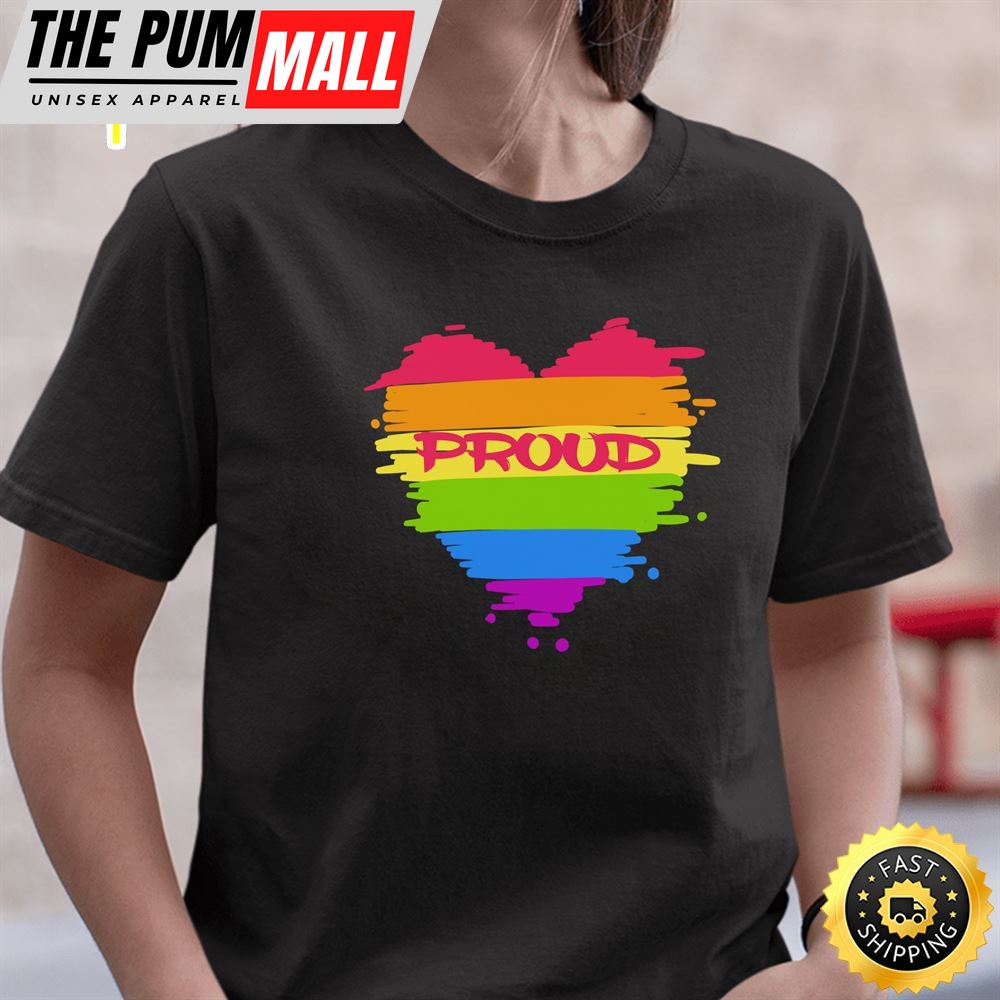 Valentine Love Heart Love You Out and Proud LGBT Gay Pride Long Sleeve Valentines Day T-shirt
