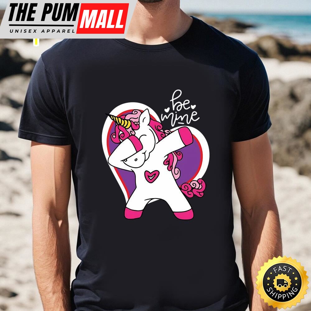 Valentines Day Dabbing Unicorn T-Shirt