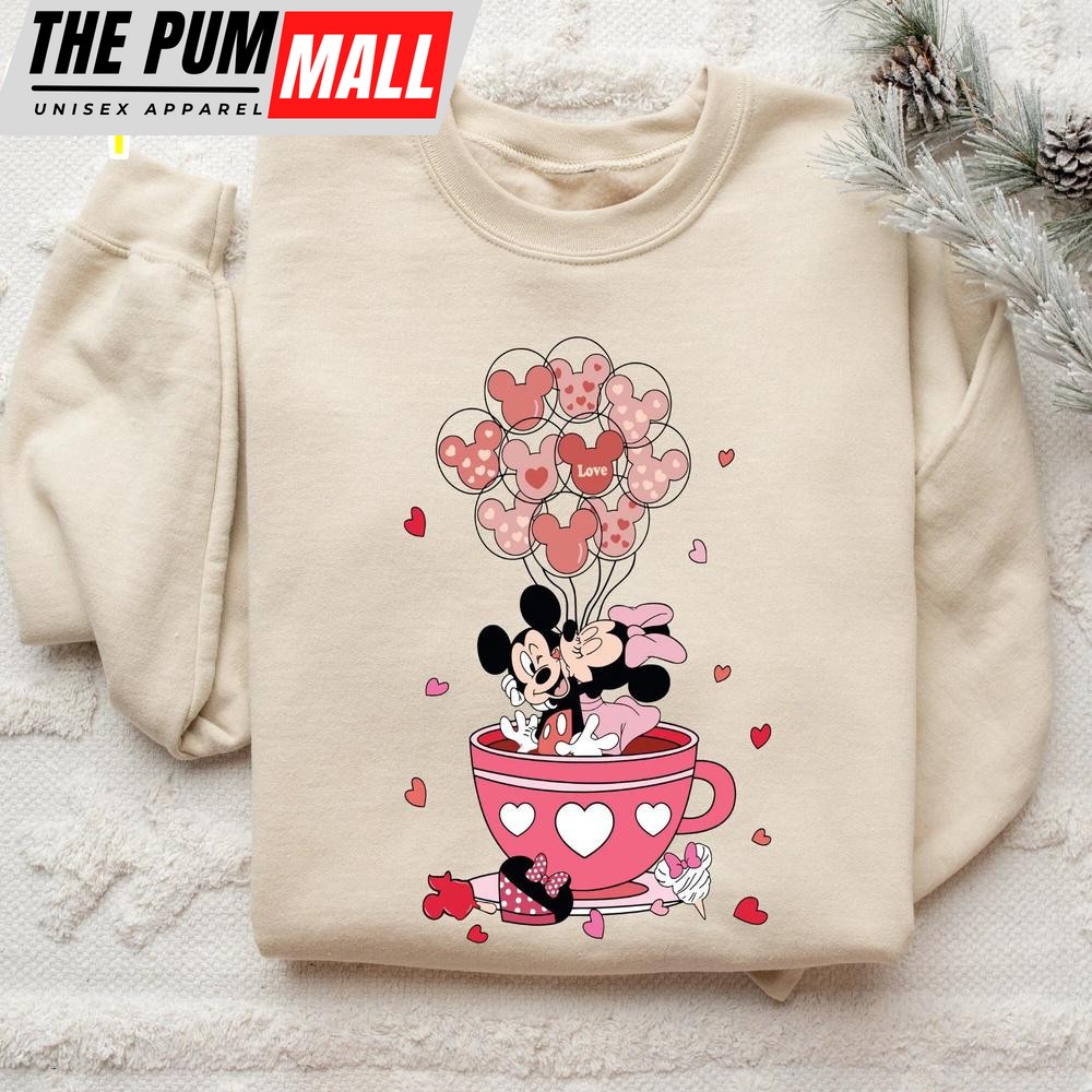Valentines Day Disney Cup Sweatshirt