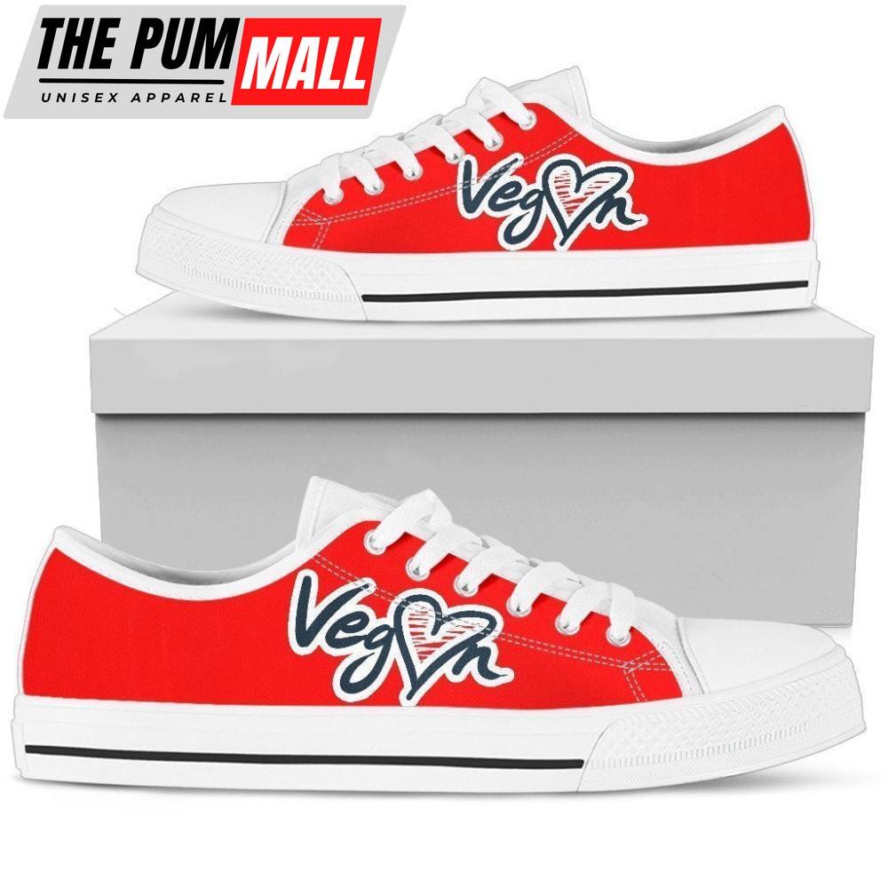 Vegan Heart Colored Women’s Low Top Shoe