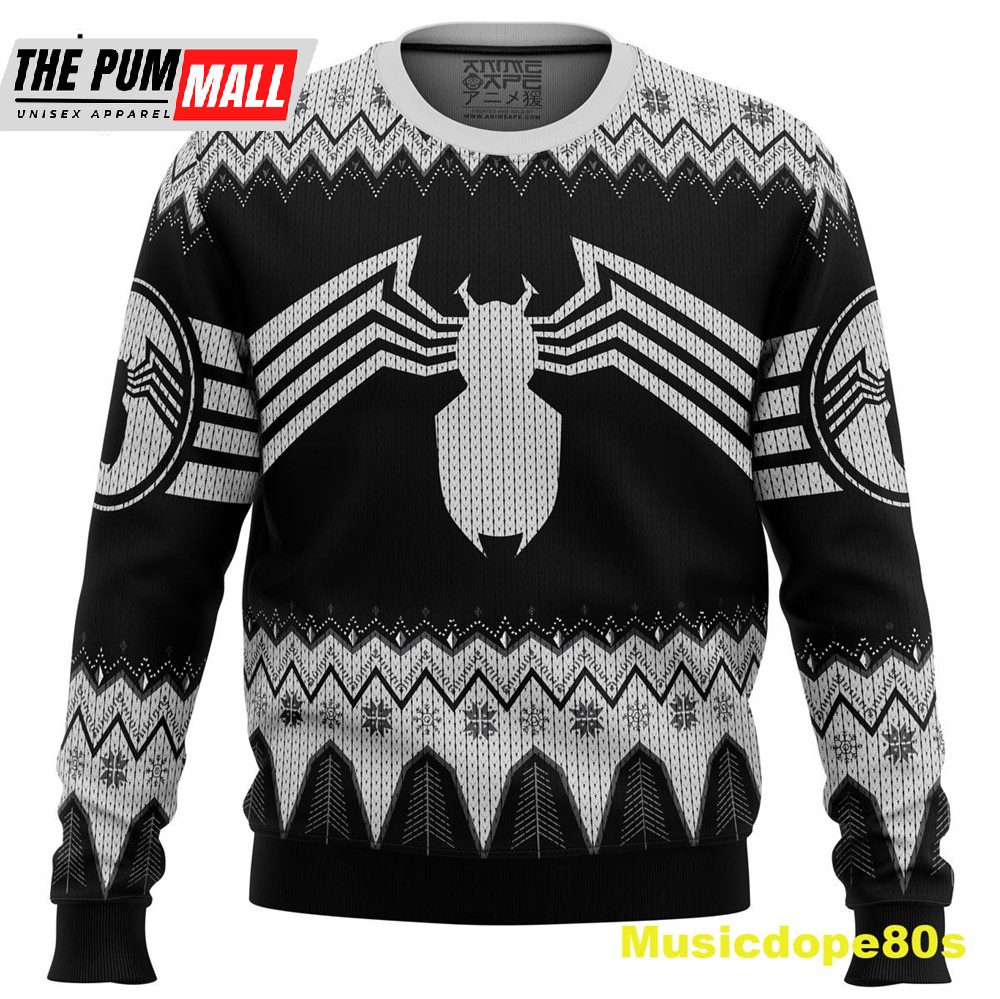 Venom Marvel Venom Symbol Ugly Christmas Sweater