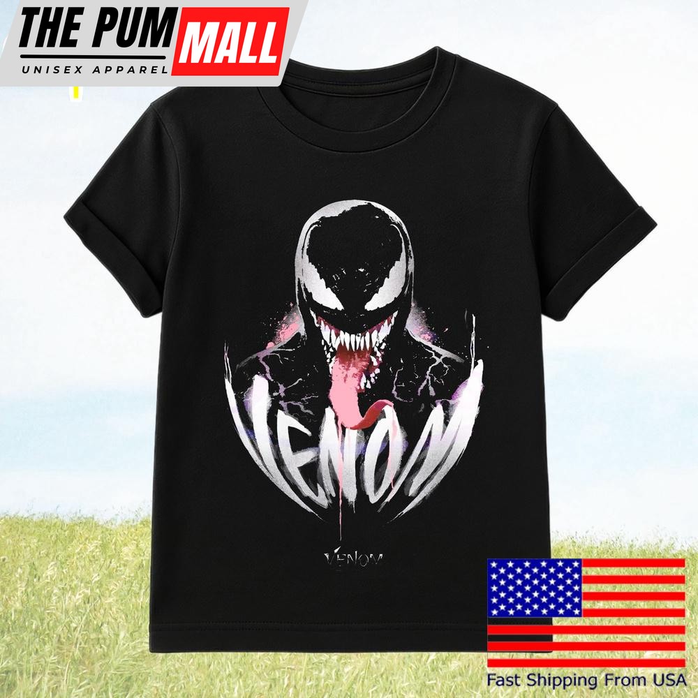Venom Tongue Out Grunge Marvel Antihero T-Shirt